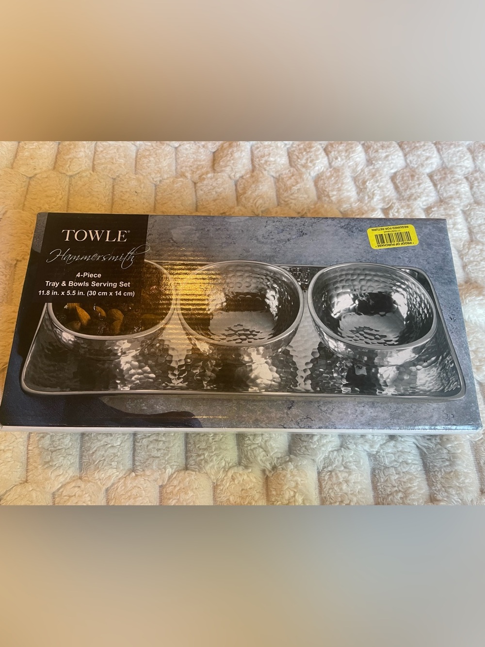 Towle Hammersmith Tray & Bowl Serving Set